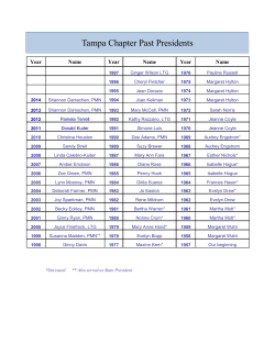 Tampa Chapter Past Presidents