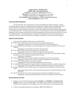1 Carroll University -‐ Fall/Oto&ntilde;o 2013 ESPA&Ntilde;OL 201B