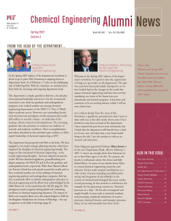 Chemical Engineering Alumni News