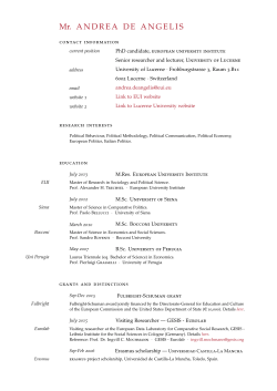 Curriculum vitae - EUI personal websites