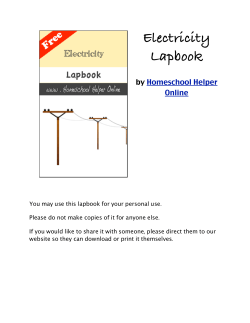 Electricity Lapbook - Homeschool Helper Online