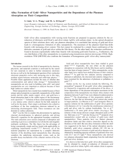 Alloy Formation of Gold-Silver Nanoparticles
