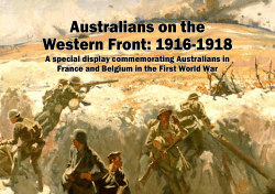 Australians on the Western Front: 1916-1918