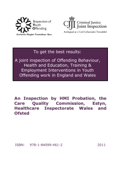 A joint inspection of offending behaviour, health and