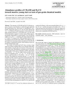 ASTRONOMY AND ASTROPHYSICS Abundance profiles of CH3