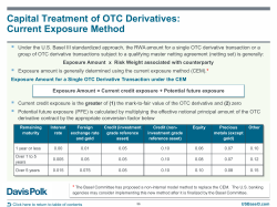 Capital Treatment of OTC Derivatives