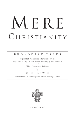 Mere Christianity.