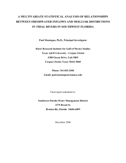 Southwest Florida Mollusk Communities