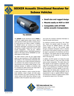 SEEKER Acoustic Directional Receiver for Subsea Vehicles