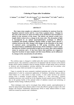 Coloring of Topaz after Irradiation