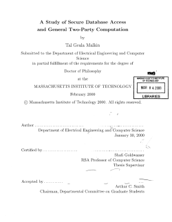 A Study of Secure Database Access and General
