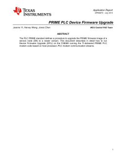 PRIME PLC Device Firmware Upgrade
