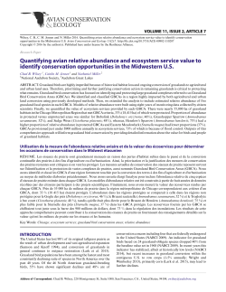 Quantifying avian relative abundance and ecosystem service value