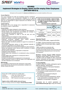 HR WSQ: Implement Strategies to Employ, Retain and Re