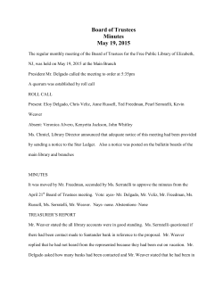 Minutes for May 19, 2015 - Elizabeth Public Library