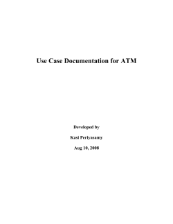 Use Case Narratives for a Simple ATM System