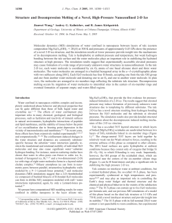 Structure and Decompression Melting of a Novel, High