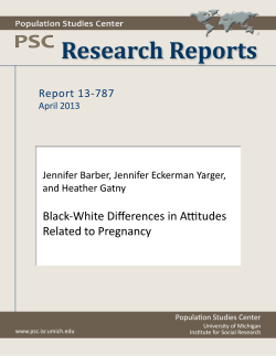 Black-White Differences in Attitudes Related to Pregnancy