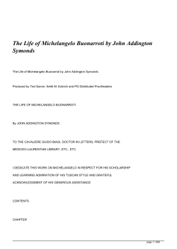 The Life of Michelangelo Buonarroti by John Addington