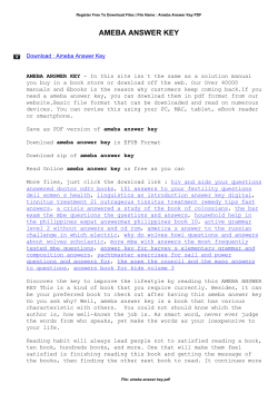 Ameba Answer Key