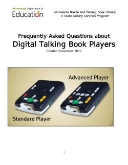 Frequently Asked Questions about Digital Talking Book Players