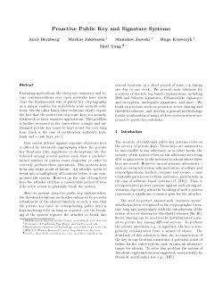 Proactive Public Key and Signature Systems