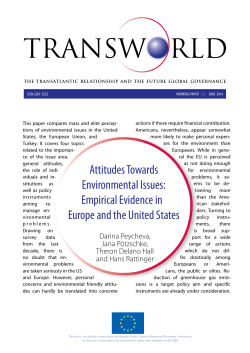 Attitudes Towards Environmental Issues: Empirical Evidences in