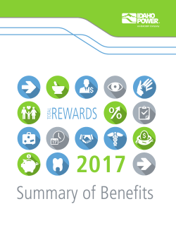 Idaho Power Summary of Benefits