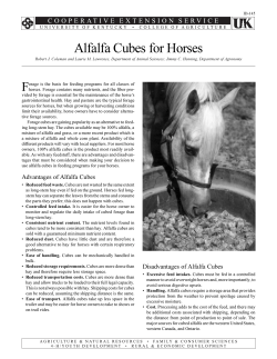 Id-145: Alfalfa Cubes for Horses