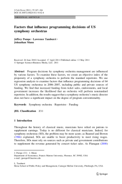 Factors that influence programming decisions of US symphony