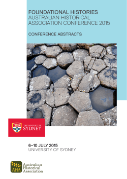 ConFerenCe abstraCts - The University of Sydney