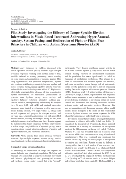 Pilot Study Investigating the Efficacy of Tempo