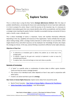 Explore Tactics - New Tactics in Human Rights