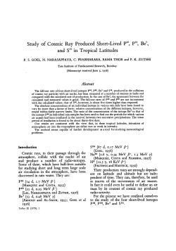 Study of Cosmic Ray Produced Short