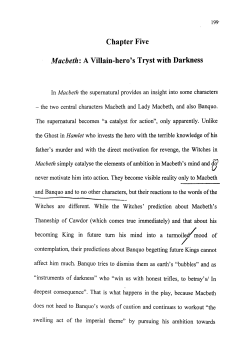 Chapter Five Macbeth: A Villain-hero`s Tryst with