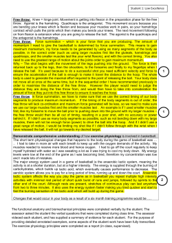 Free throw: Knee = hinge joint. Movement is getting into flexion in