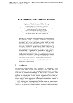 LADI &ndash; Location-Aware Cross-Device Integration