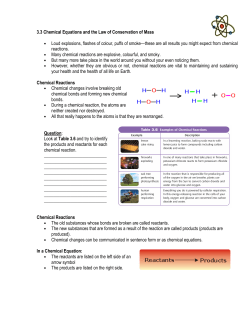 3.3 Chemical Equations and the Law of Conservation of Mass