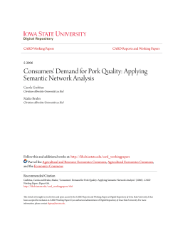 Consumers` Demand for Pork Quality: Applying Semantic Network