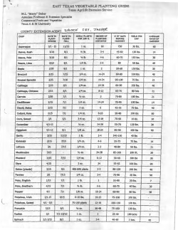 east texas vegetable planting guide