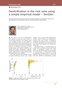 Denitrification in the root zone using a simple