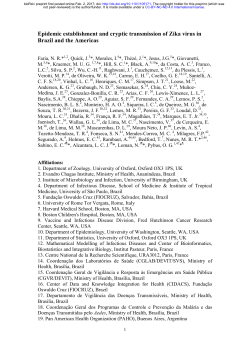 Epidemic establishment and cryptic transmission of Zika