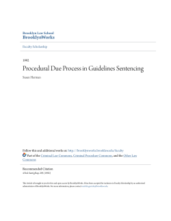 Procedural Due Process in Guidelines Sentencing