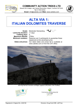 alta via 1 - Community Action Treks