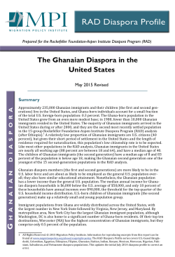 The Ghanaian Diaspora in the United States