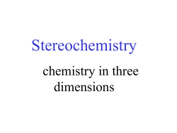 Stereochemistry - Bidhannagar College