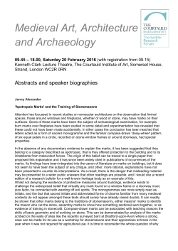 Medieval Art, Architecture and Archaeology