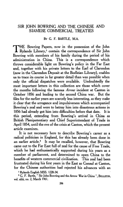 sir john bowring and the chinese and siamese commercial treaties