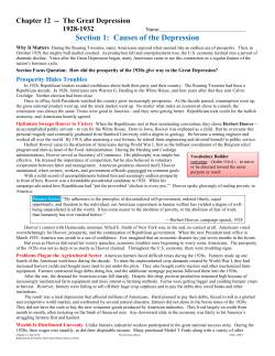 Chapter 12-The Great Depression