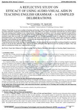 a reflective study on efficacy of using audio-visual aids in